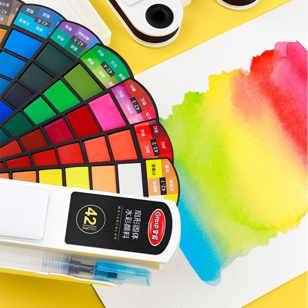 Watercolor Paint Set Solid Pigment - Набор акварельных красок в складном футляре