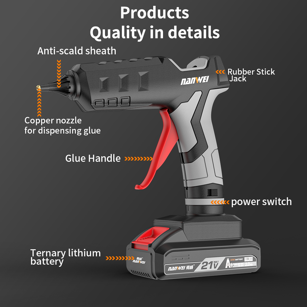 Беспроводной аккумуляторный те – обзор и цена Hot Melt Glue Gun Cordless
