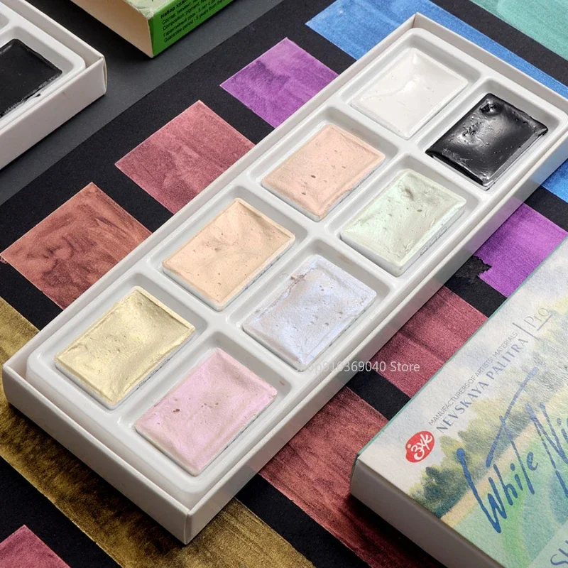 Новинка 2024, белый светящийся – обзор и цена Watercolor Paint Set Solid Pigment