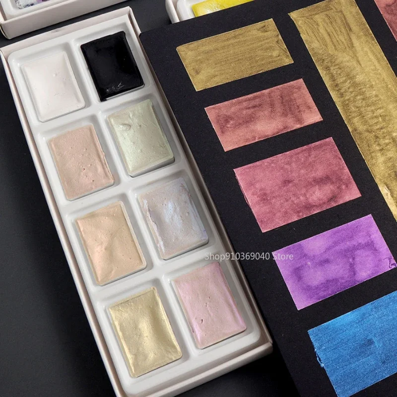 Новинка 2024, белый светящийся – обзор и цена Watercolor Paint Set Solid Pigment
