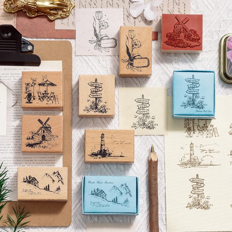 Винтажные деревянные штампы с  – обзор и цена Scrapbooking