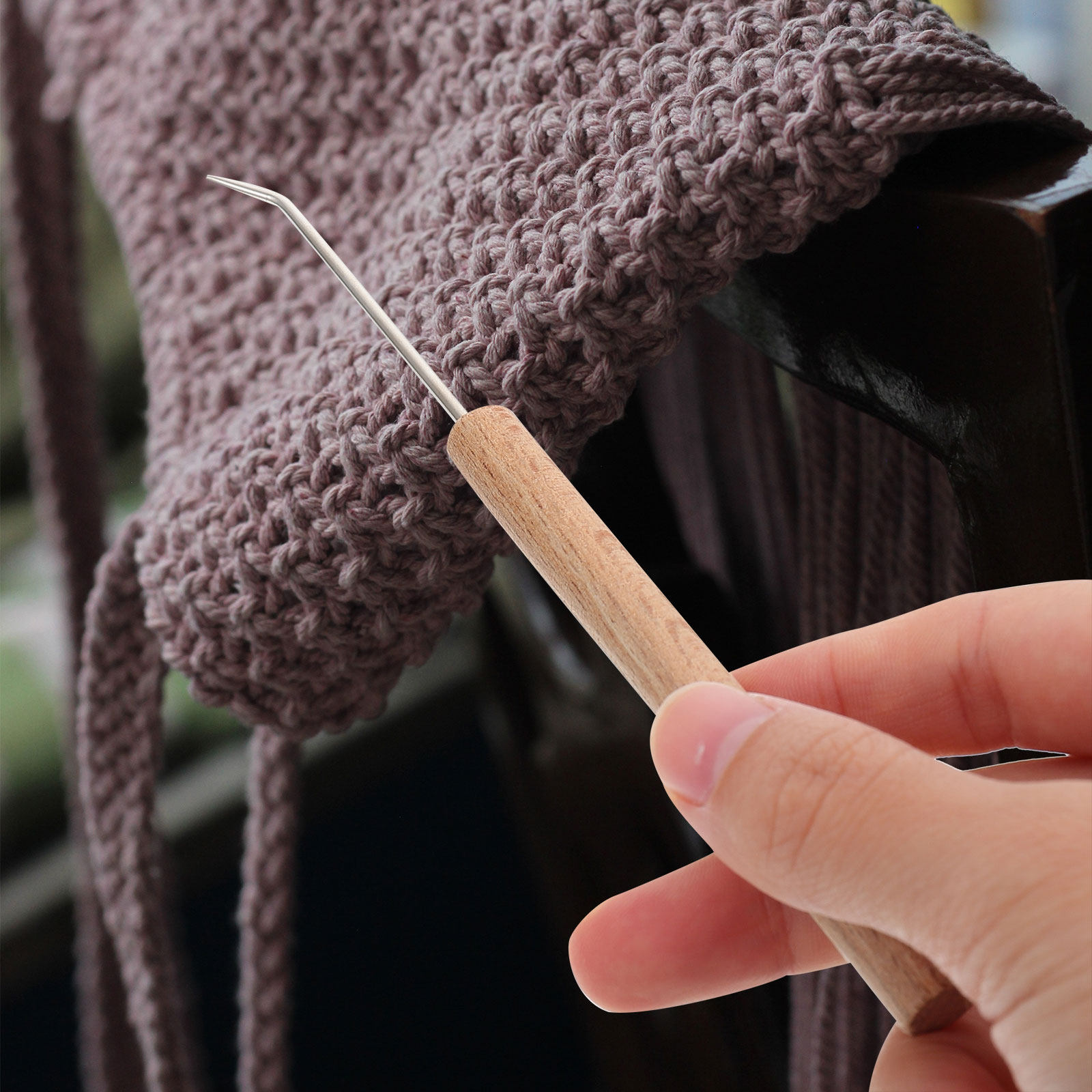 1 шт. крючок для вязания с дер – обзор и цена Wooden Crochet Hooks Ergonomic Handle