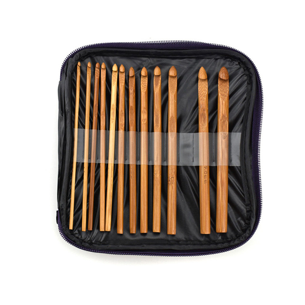 1 комплект бамбуковых крючков  – обзор и цена Wooden Crochet Hooks Ergonomic Handle