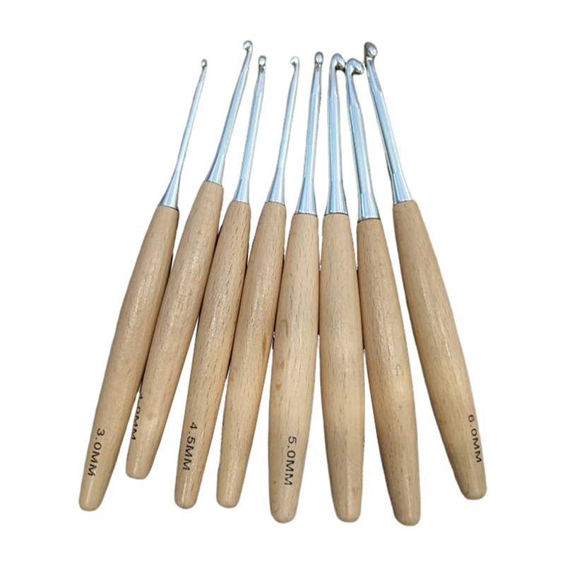 M12K – набор из 40 деревянных  – обзор и цена Wooden Crochet Hooks Ergonomic Handle